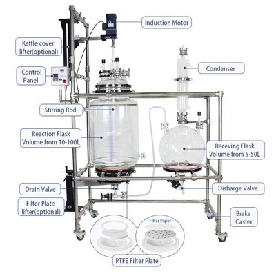 10l Glass Reactor | Shaanxi achieve chem 10l Glass Reactor | Shaanxi achieve chem